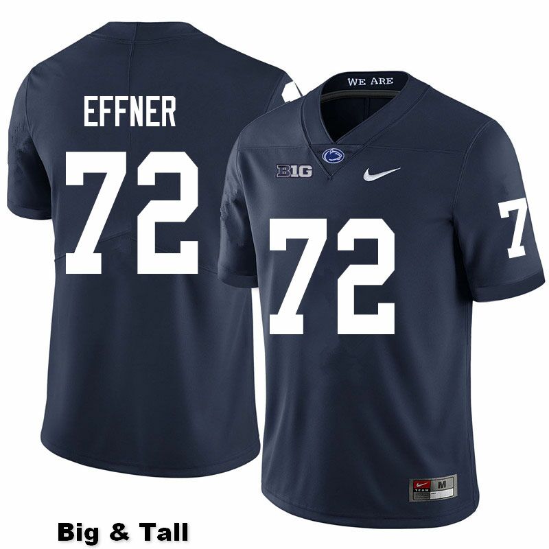 NCAA Nike Men's Penn State Nittany Lions Bryce Effner #72 College Football Authentic Big & Tall Navy Stitched Jersey WKE3898TQ